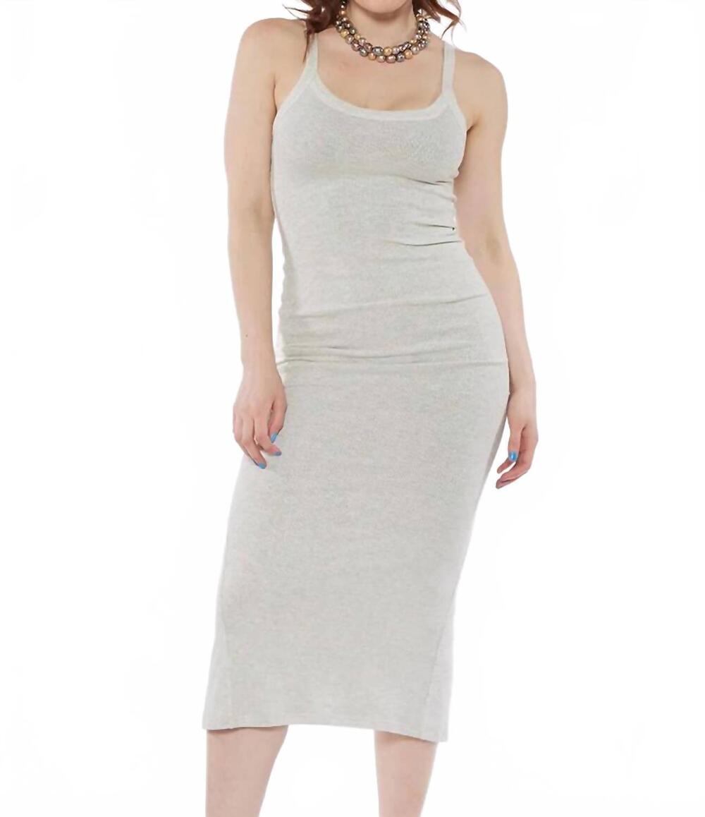 NEW CIRCULAR PATH tank maxi dress in light gray